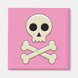 Aimant Crâne avec os