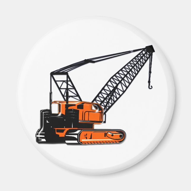 Aimant Crane de construction orange (Devant)