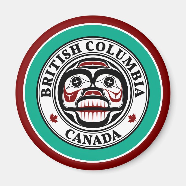 Aimant Crâne de pleurs de l'art rouge amérindien (Devant)