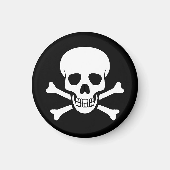 Aimant crâne et os croisés (Devant)