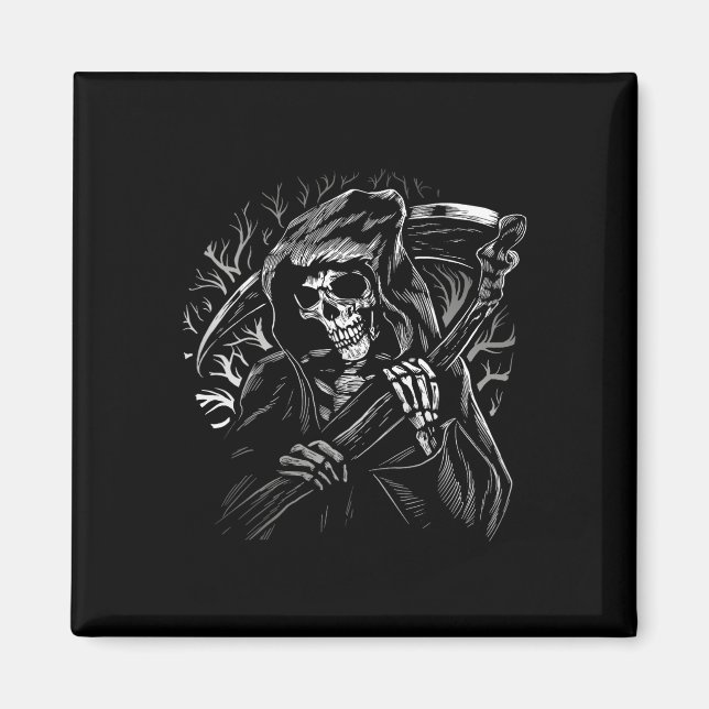 Aimant crâne mortel mortel escroquerie gothique mort horr (Devant)