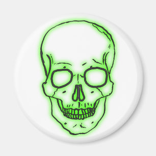 Aimant Crâne vert