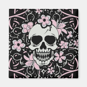 Aimant Crâne vintage Girly