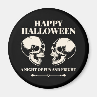 Aimant Crânes hilares d'Halloween amusement et effroi