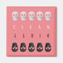 Aimant Crânes nettoyant Cool rose  gothique Lave-vaissell