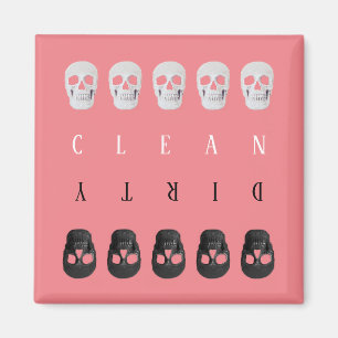 Aimant Crânes nettoyant Cool rose  gothique Lave-vaissell