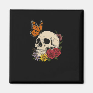 Aimant Crânes Papillon Monarque Fleurs Halloween Hommes F