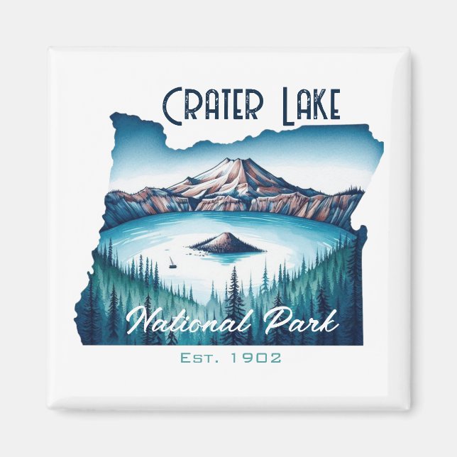 Aimant Crater Lake National Park Souvenir Cadeau (Devant)