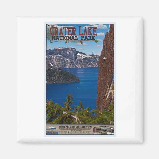 Aimant Crater Lake - Poster d'information (Devant)