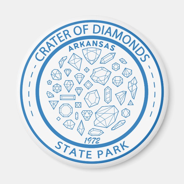 Aimant Cratère du Parc d'État des Diamants Badge de l'Ark (Devant)