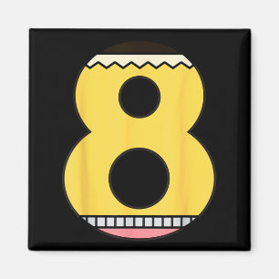 Aimant Crayon numéro 8 Retour à l'école 8e anniversaire H