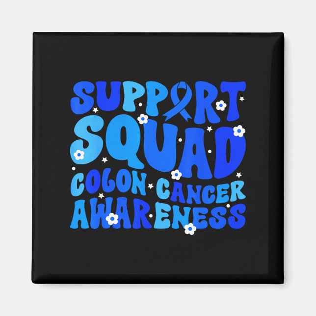 Aimant Crc colon cancer awareness support squad blue (Devant)