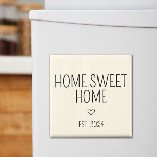 Aimant Cream Heart Home Sweet Home Nouveau propriétaire