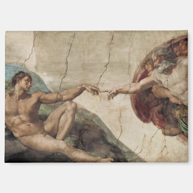 Aimant Création d'Adam, Michelangelo, (Recto)