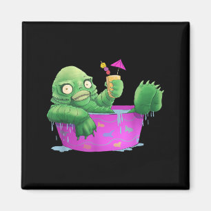 Aimant Créature de lagune de fête de monstre drôle Hallow