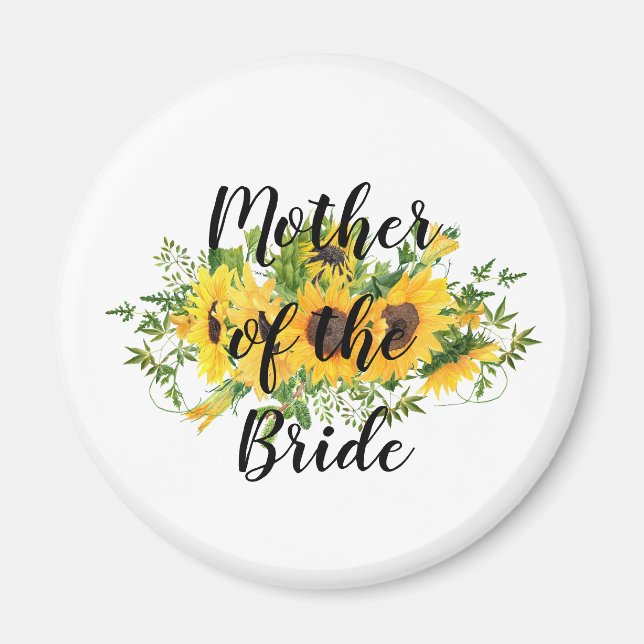Aimant Créer son propre tournesol cadeau de fête nuptiale (Devant)
