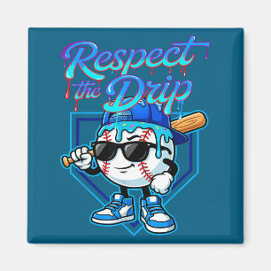 Aimant Crème Glacée Drip Baseball Respectez Le Drip Maiso