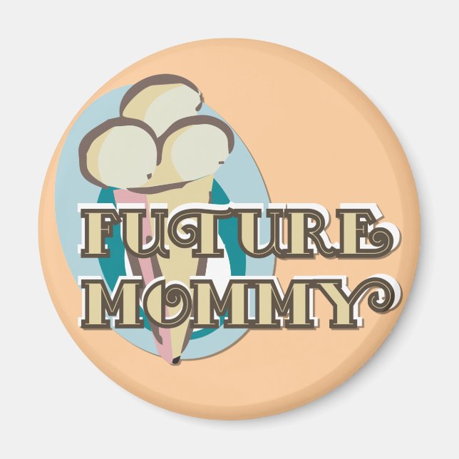 Aimant Crème glacée Futurs T-shirts et cadeaux maman (Devant)