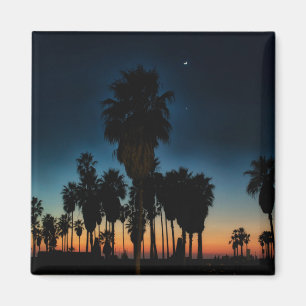 Aimant Crescent Moon Et Une Étoile Au coucher Du Soleil