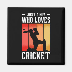 Aimant Cricket Ll Joueur De Cricket Juste Un Garçon Qui A