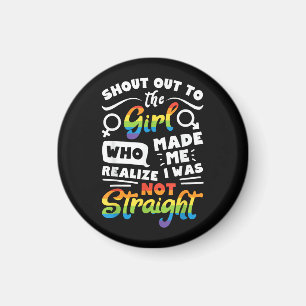 Aimant Crie à la Fille Fierté Lesbienne LGBT T Shirt G