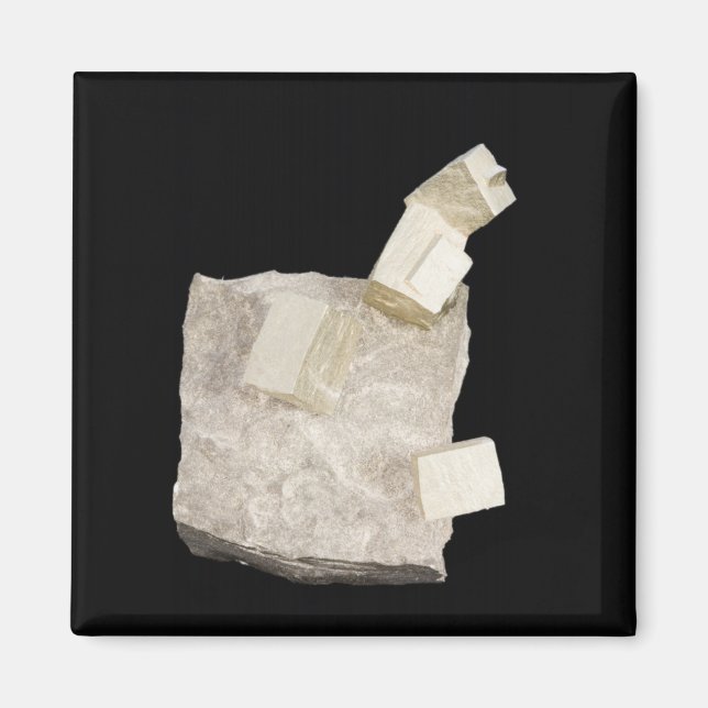 Aimant Cristaux de Pyrite en schiste (Devant)
