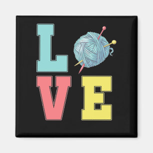 Aimant Crochet Love Hobby Crafting Fil Knitter