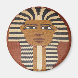 Aimant Crochet noir beige Brown King Tut Imprimer en rond