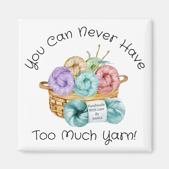 Aimant Crochet Yarn Personnalisé (Devant)