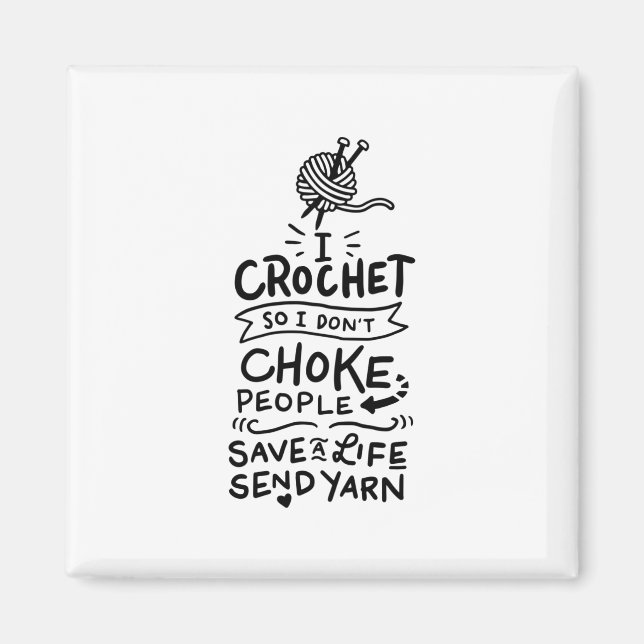 Aimant Crocheter Crochet laine (Devant)