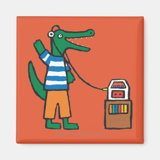 Aimant Crocodile cool écoute de la musique (Devant)