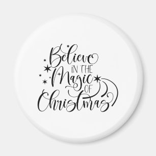 Aimant Croire À La Magie De Noël - Calligraphie
