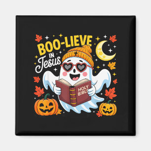Aimant Croire en Jésus fantôme chrétien Halloween drôle