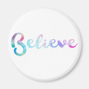 Aimant Croire la typographie de l'aquarelle