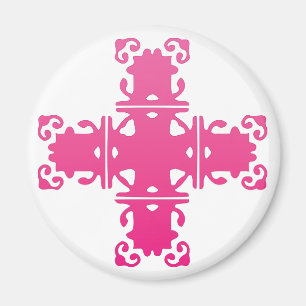 aimant croisé rose