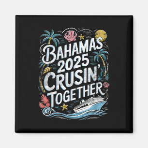Aimant Croisière aux Bahamas ensemble 2025 Été familial C