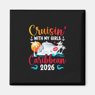 Aimant Croisière avec mes copines Caraïbes 2026 Filles