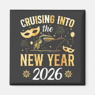 Aimant Croisière dans le Nouvel An 2026 Carré