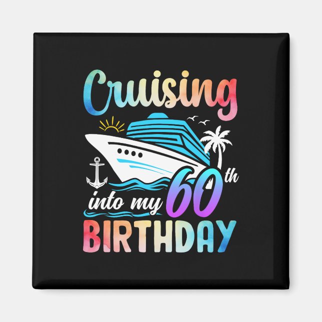 Aimant Croisière Dans Mon 60e Anniversaire 60 Anniversair (Devant)