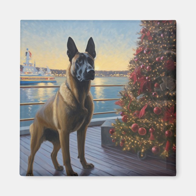 Aimant Croisière de Noël de Malinoi en Belgique : Pawsome (Devant)