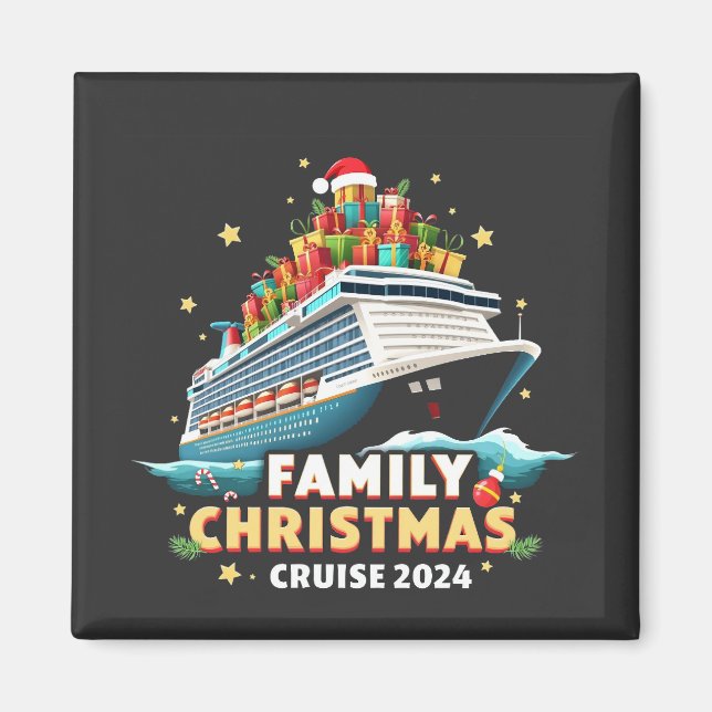 Aimant Croisière de Noël en famille 2024 tenue de match (Devant)