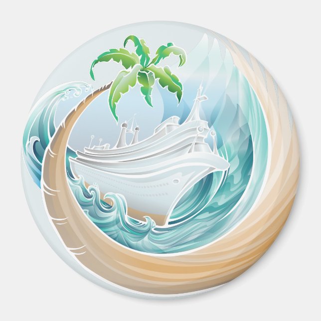 Aimant Croisière tropicale (Devant)