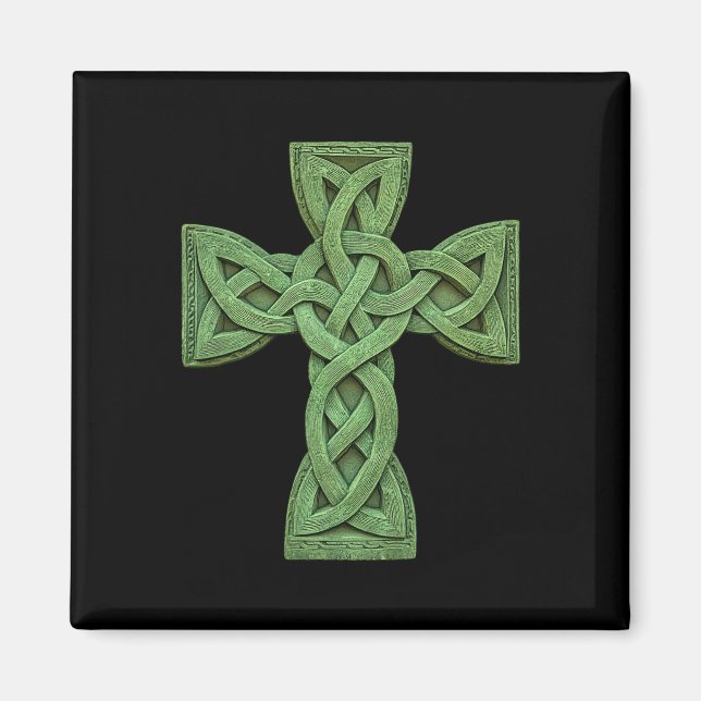 Aimant Croix celtique irlandaise Nœud chrétien Sainte Tri (Devant)