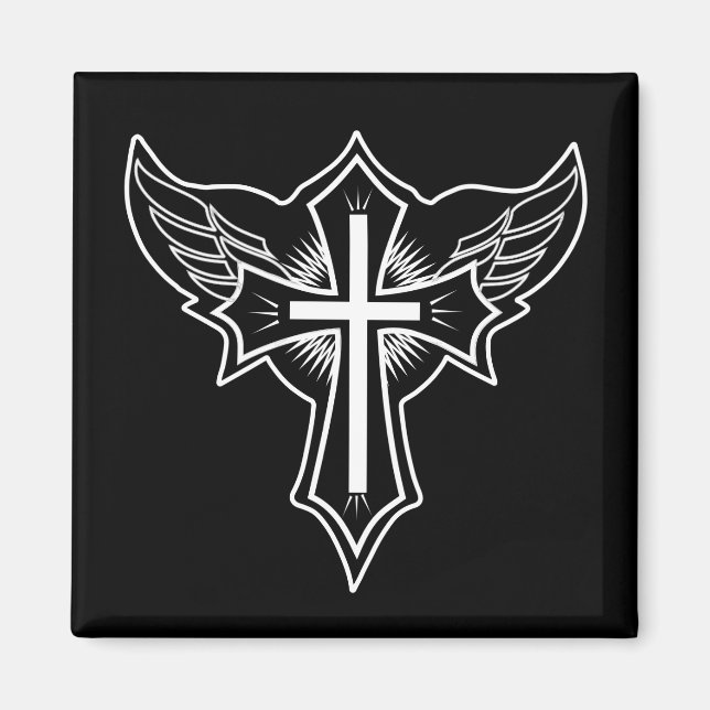 Aimant Croix chrétienne (Devant)