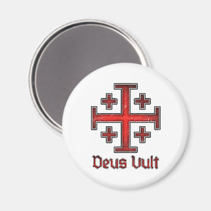 Aimant Croix chrétienne de croisé templier de Jérusalem