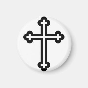 Aimant Croix chrétienne noire