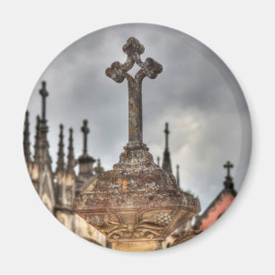 Aimant Croix de cimetière en gros plan, Portugal
