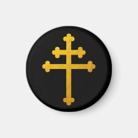 Croix de Lorraine d'or en noir
