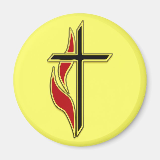 AIMANT CROIX ET FLAMME (Devant)