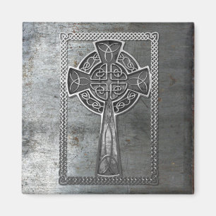 Aimant Croix métallique usée